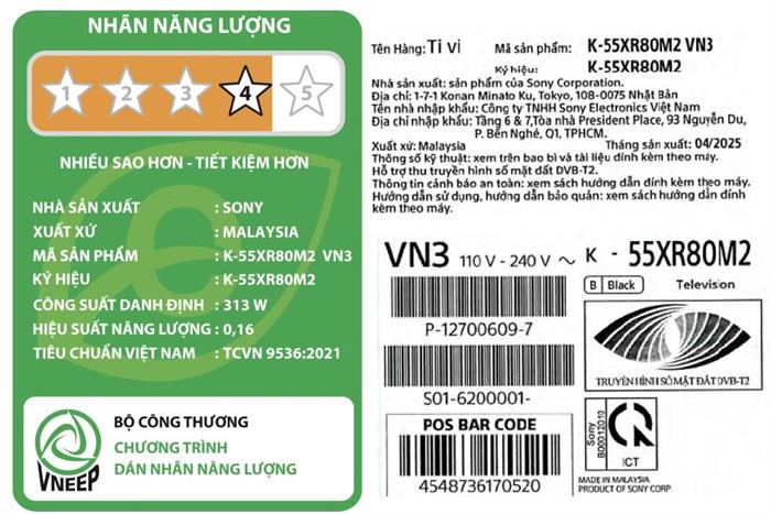 Sony Google TV OLED BRAVIA 8 II K-55XR80M2