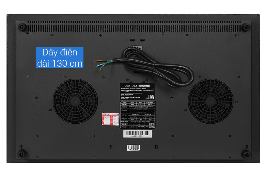 Bếp từ âm 2 vùng nấu Junger CEJ-226 4800W Inverter Smoky Quartz
