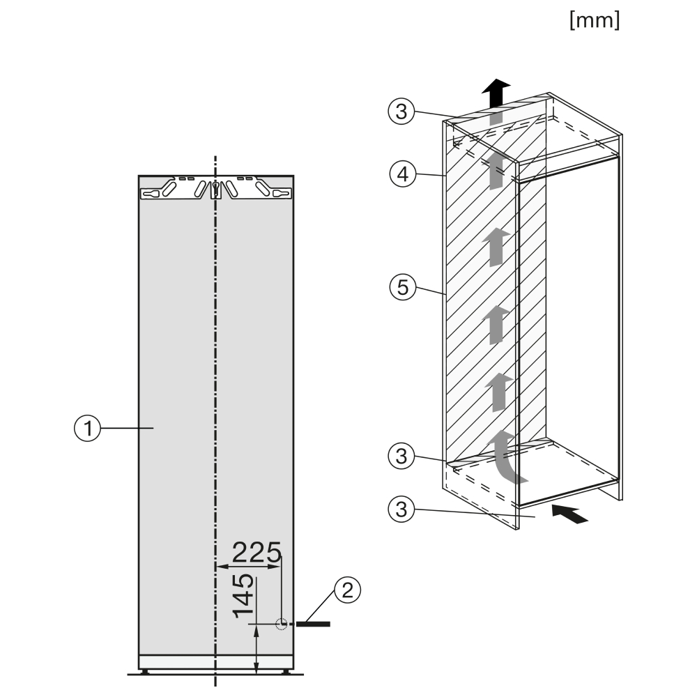 Tủ đông âm tủ 2 cánh Miele 213 lít FNS 7740 D 125 Gala Ed