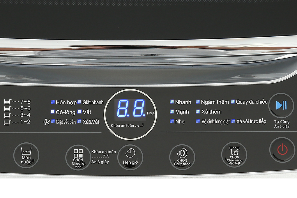 Máy giặt cửa trên Whirlpool lồng đứng 8.5 Kg VWVC8502FS