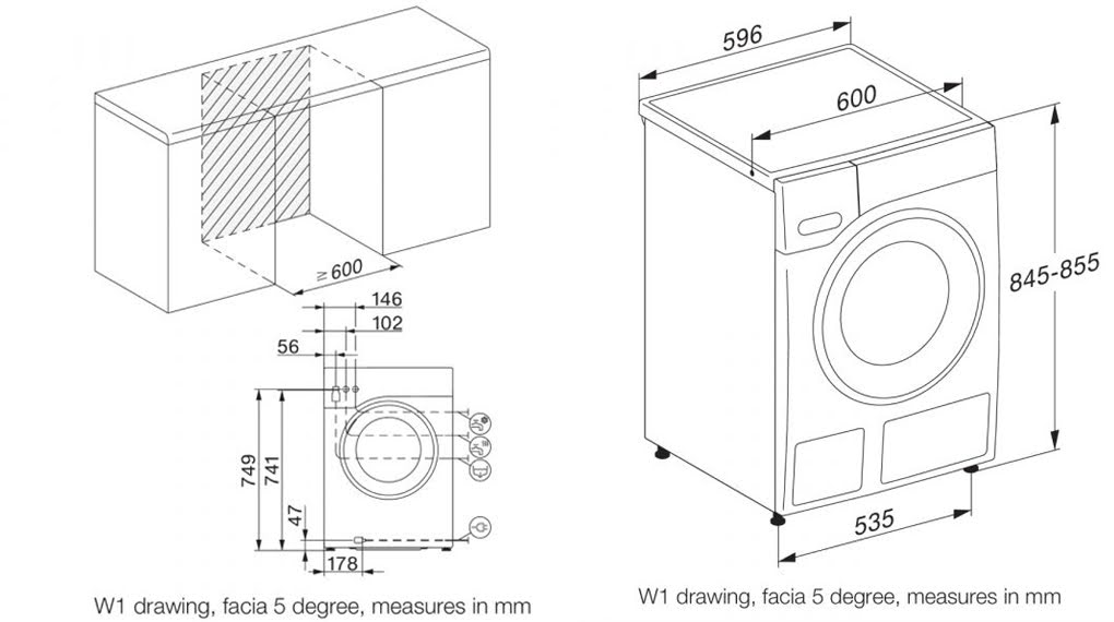 Máy giặt cửa trước Miele lồng ngang 10 kg WWK360 WCS PWash
